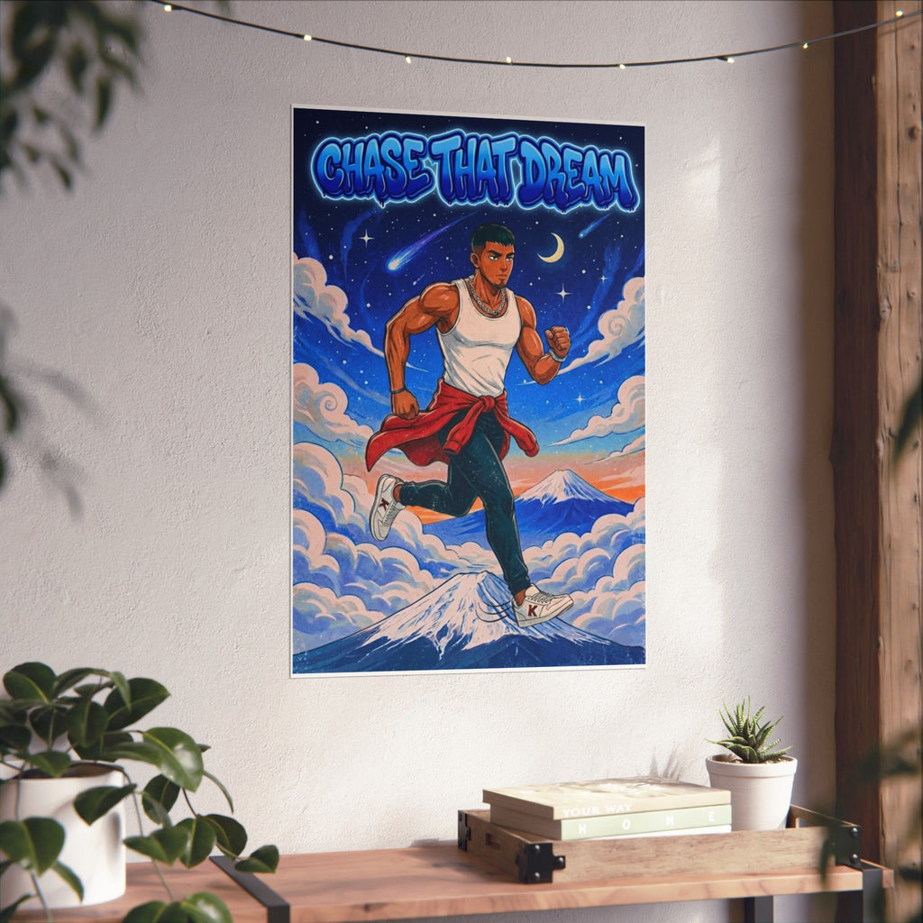 Chase That Dream Matte Vertical Poster — Inspirational Wall Art