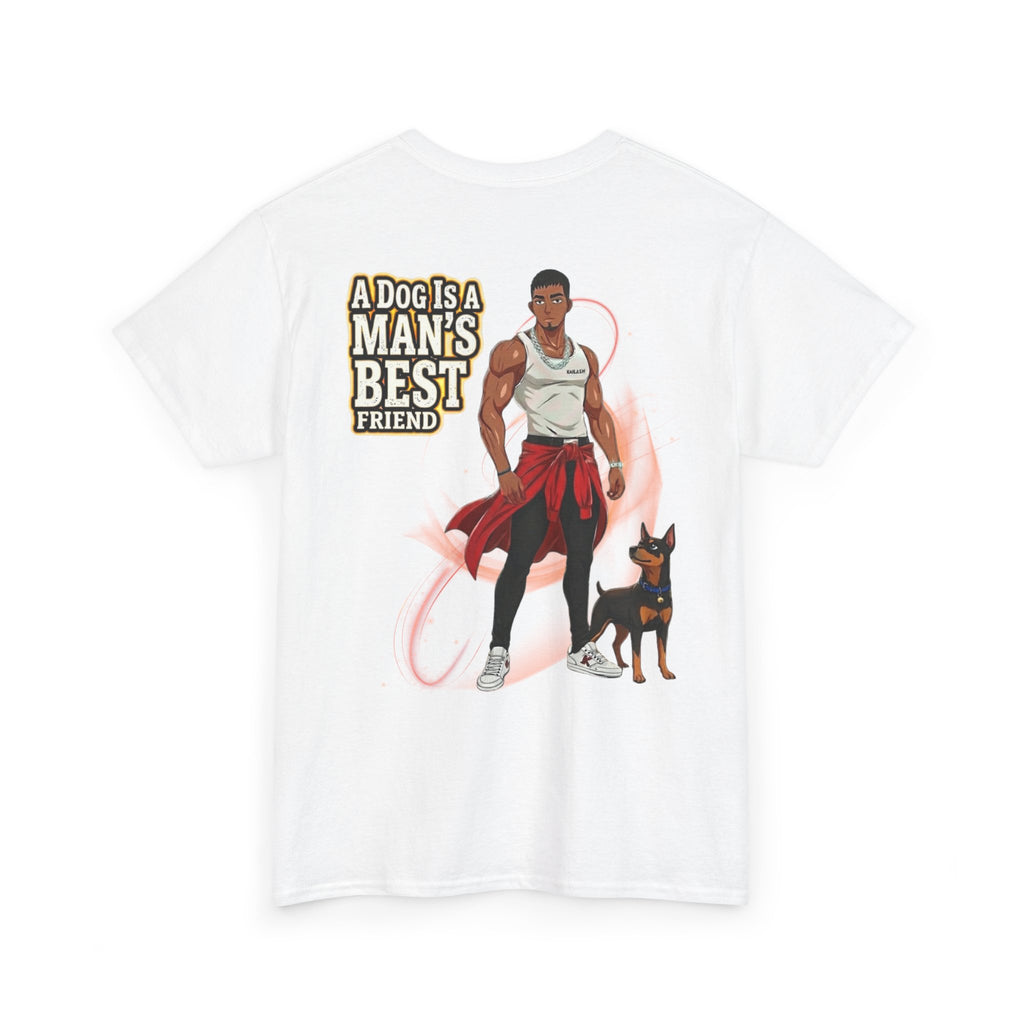 T‑Shirt — "A Dog Is a Man's Best Friend" Graphic Tee (Mens Athletic Dog Lover Gift)
