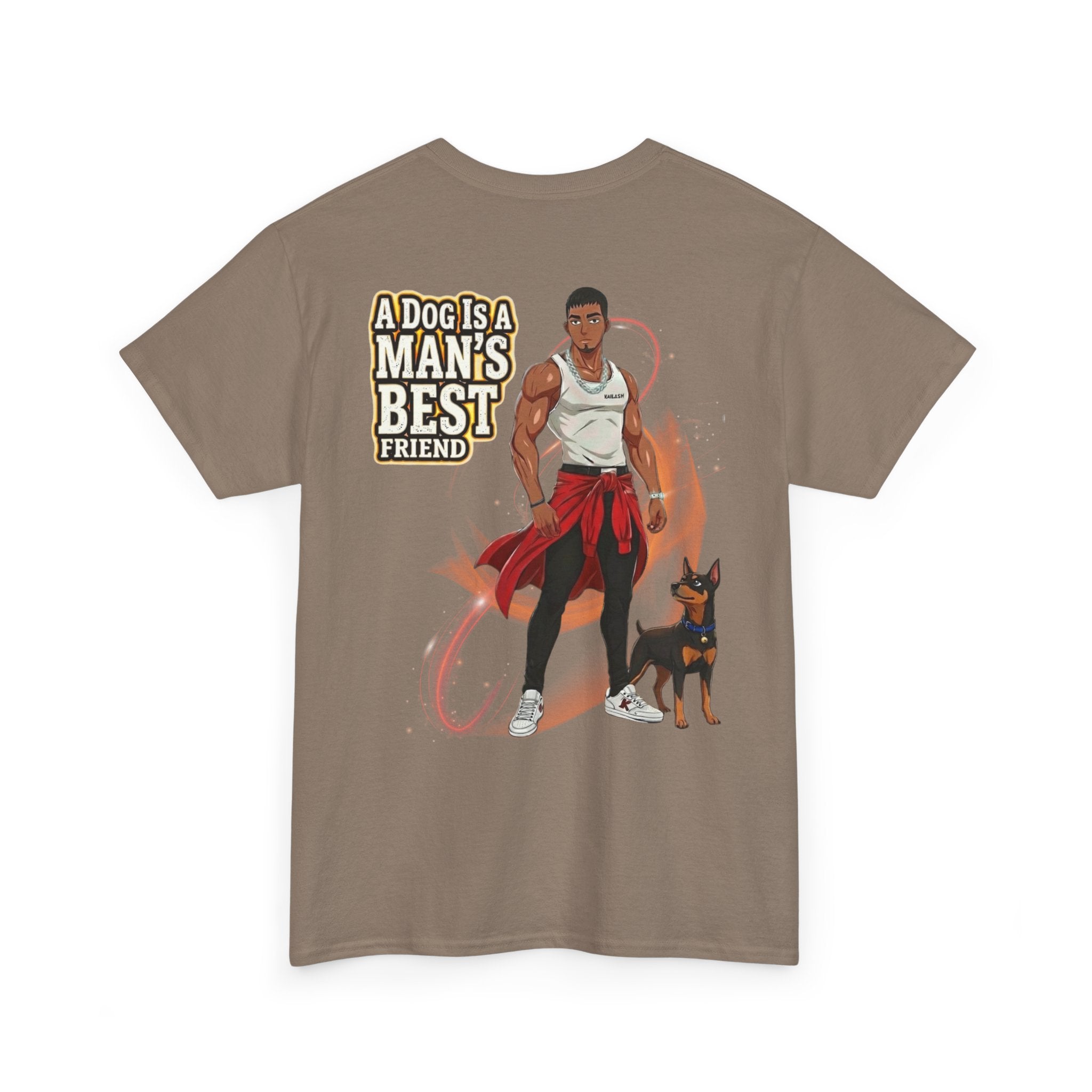 T‑Shirt — "A Dog Is a Man's Best Friend" Graphic Tee (Mens Athletic Dog Lover Gift)