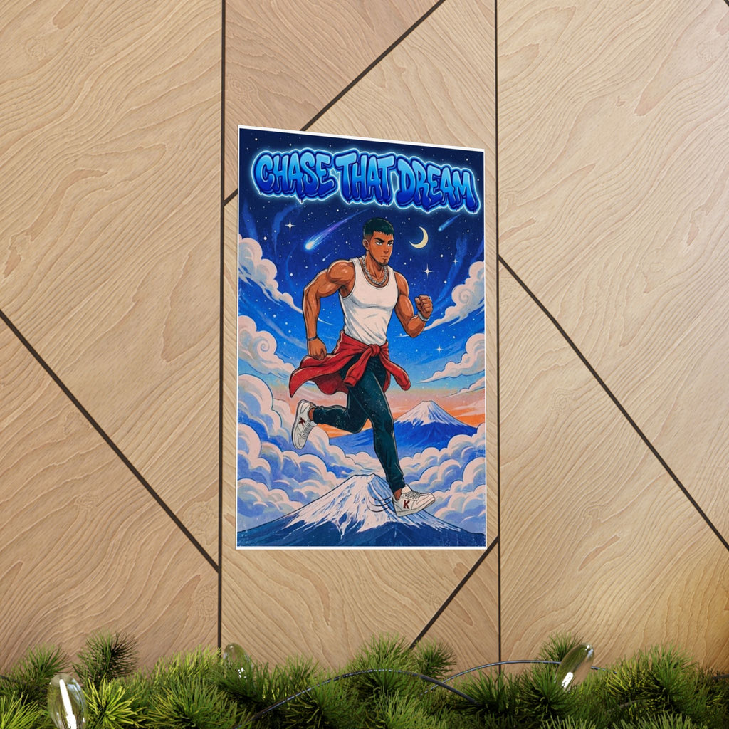 Chase That Dream Matte Vertical Poster — Inspirational Wall Art