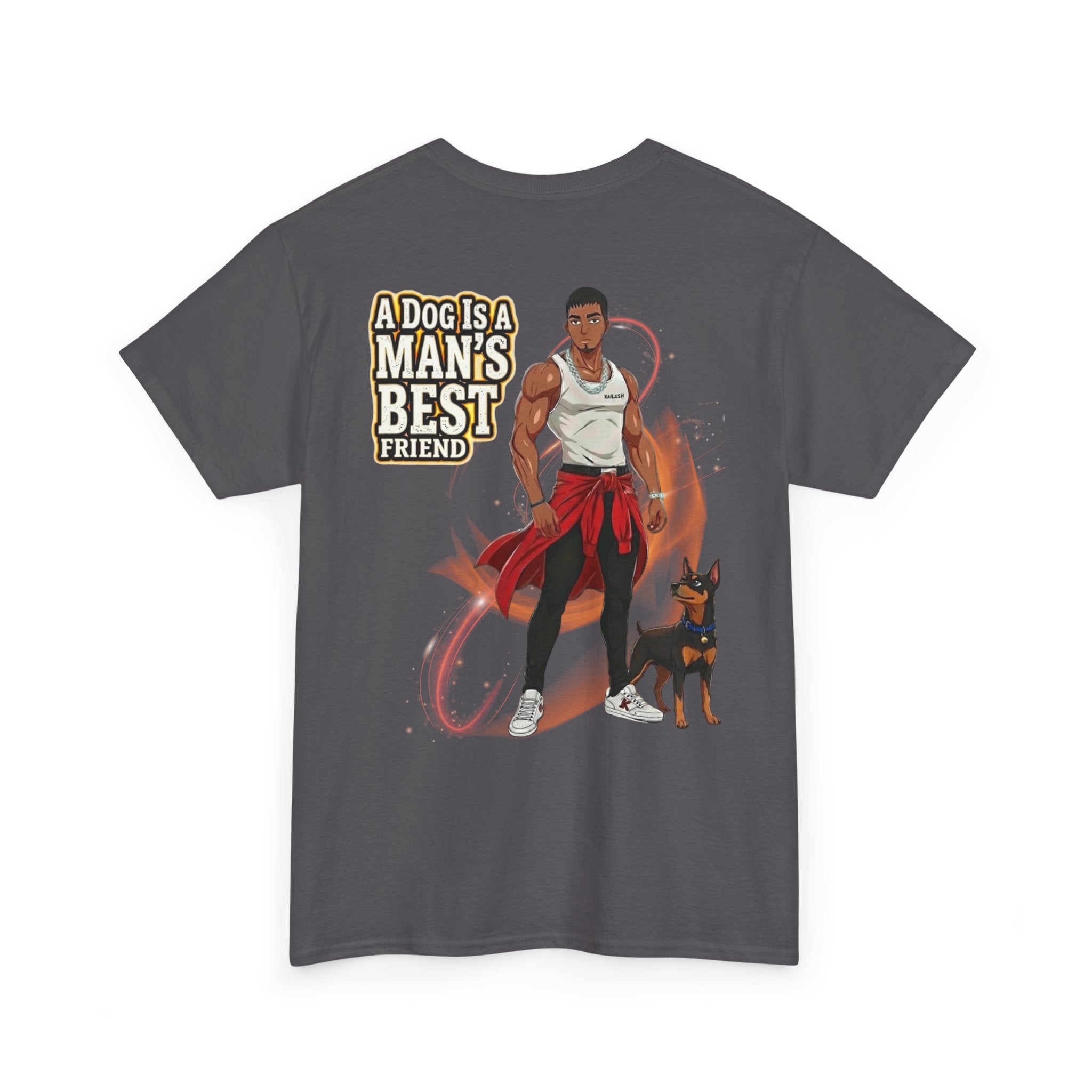 T‑Shirt — "A Dog Is a Man's Best Friend" Graphic Tee (Mens Athletic Dog Lover Gift)